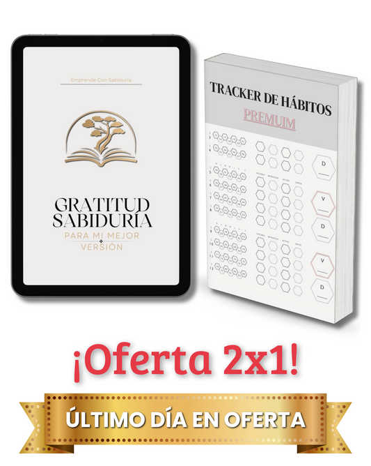 Diario de Gratitud y Consciencia (Gold Edition) + Tracker de Hábitos